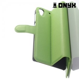 Чехол книжка для HTC Desire 728 и 728G Dual SIM - Зеленый