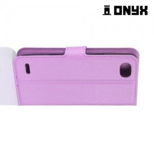 Чехол книжка для LG Q6a M700 - Фиолетовый
