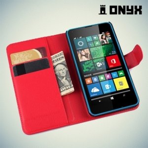 Чехол книжка для Microsoft Lumia 640  - Красный