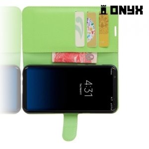Чехол книжка для Samsung Galaxy S8 - Зеленый