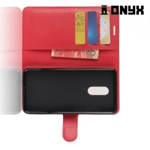 Чехол книжка для Xiaomi Redmi 5 Plus - Красный