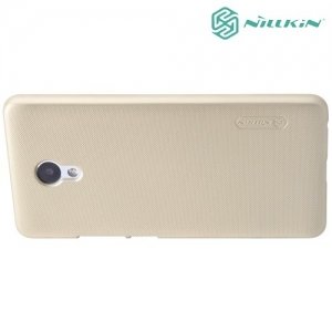 Чехол накладка Nillkin Super Frosted Shield для Meizu M5 Note - Золотой 