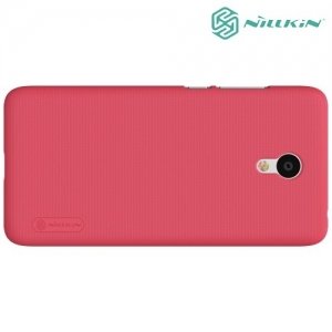 Чехол накладка Nillkin Super Frosted Shield для Meizu M6 - Розовый 