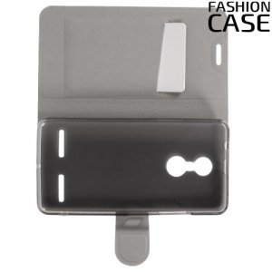 Fasion Case чехол книжка флип кейс для Lenovo K6 - Черный