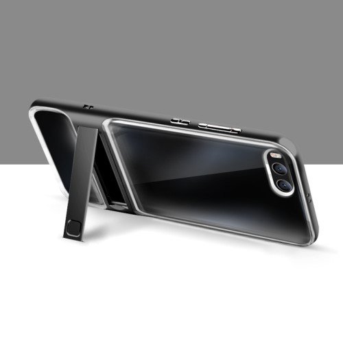 Прозрачный чехол с силиконовым бампером для Xiaomi Mi 6 - Черный