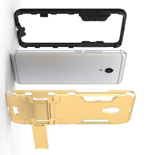 Противоударный гибридный чехол для Meizu MX6 - Золотой 