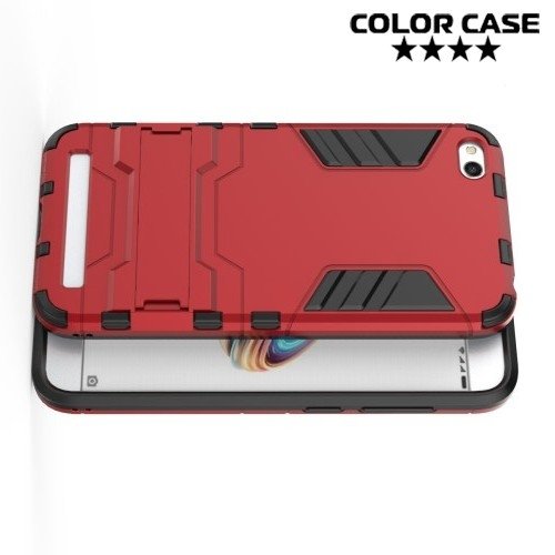 Противоударный гибридный чехол для Xiaomi Redmi 5a - Красный 