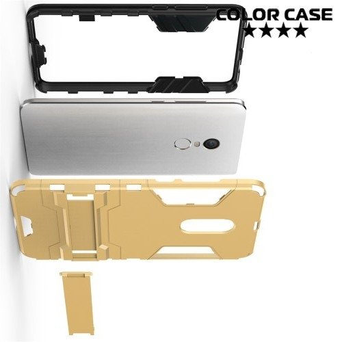 Противоударный гибридный чехол для Xiaomi Redmi Note 4 - Золотой 