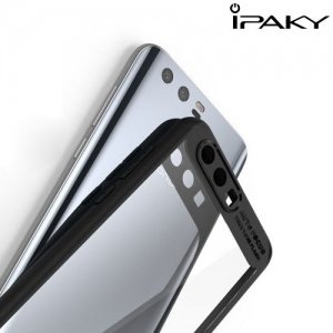 IPAKY Hybrid Прозрачный чехол с силиконовым бампером для Huawei Honor 9 - Черный