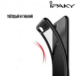 IPAKY Hybrid Прозрачный чехол с силиконовым бампером для Huawei Honor View 10 (V10) - Черный