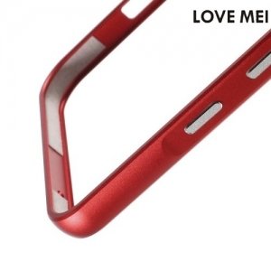 Алюминиевый металлический бампер для Huawei Honor 5X LoveMei - Красный