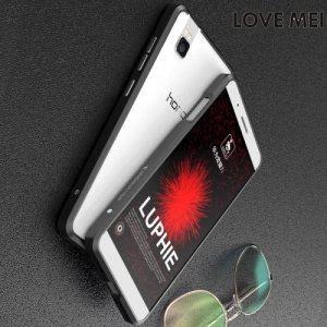 Алюминиевый металлический бампер для Huawei ShotX LoveMei - Черный