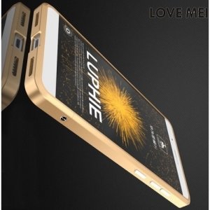 Алюминиевый металлический бампер для Huawei ShotX LoveMei - Золотой
