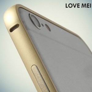 Алюминиевый металлический бампер для iPhone 6S / 6 LoveMei - Золотой