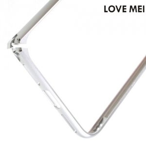 Алюминиевый металлический бампер для iPhone 8/7 LoveMei - Серебряный