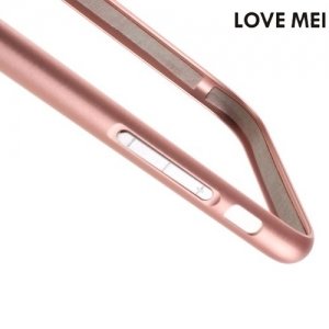Алюминиевый металлический бампер для iPhone 8/7 LoveMei - Розовое золото
