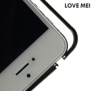 Алюминиевый металлический бампер для iPhone SE LoveMei - Черный