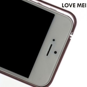 Алюминиевый металлический бампер для iPhone SE LoveMei - Розовый