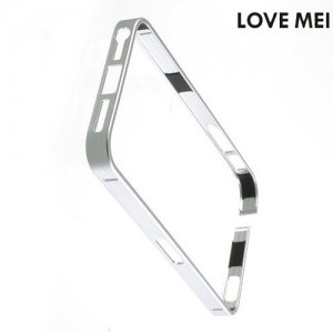 Алюминиевый металлический бампер для iPhone SE LoveMei - Серебряный