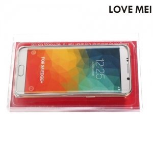 Алюминиевый металлический бампер для Samsung Galaxy S6 Edge Plus LoveMei - Серебряный