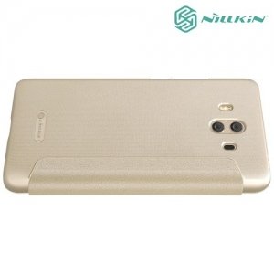 Nillkin ультра тонкий чехол книжка для Huawei Mate 10 - Sparkle Case Золотой 