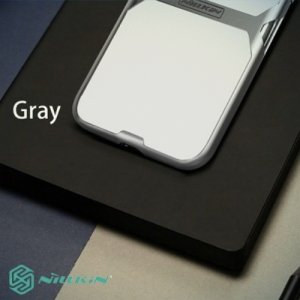Nillkin Crystal прозрачный силиконовый чехол с жестким пластиковым бампером для iPhone Xs / X - Серый