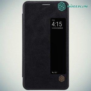 Nillkin Qin Series кожаный чехол книжка для Huawei Mate 10 - Черный 
