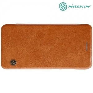 Nillkin Qin Series кожаный чехол книжка для Huawei P10 Lite - Коричневый 