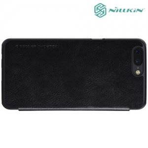 Nillkin Qin Series кожаный чехол книжка для OnePlus 5 - Черный 