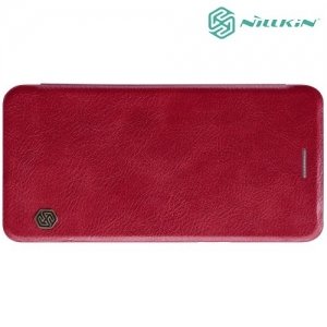 Nillkin Qin Series кожаный чехол книжка для OnePlus 5 - Красный 