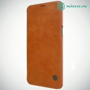 Nillkin Qin Series кожаный чехол книжка для OnePlus 5T - Коричневый 