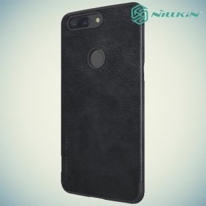 Nillkin Qin Series кожаный чехол книжка для OnePlus 5T - Черный 
