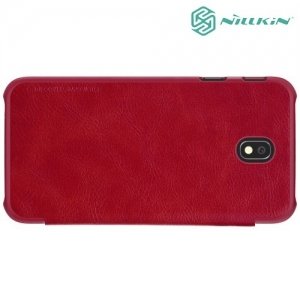 Nillkin Qin Series кожаный чехол книжка для Samsung Galaxy J5 2017 SM-J530F - Красный 