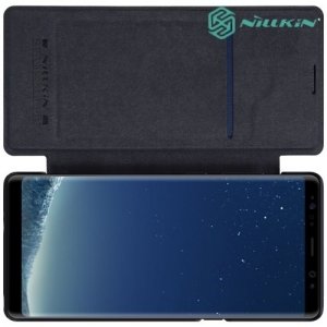 Nillkin Qin Series кожаный чехол книжка для Samsung Galaxy Note 8 - Черный 