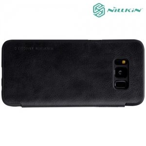 Nillkin Qin Series кожаный чехол книжка для Samsung Galaxy S8 - Черный 