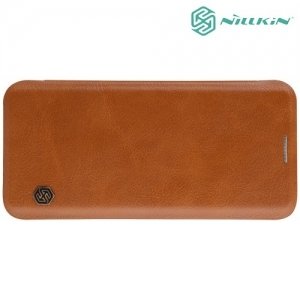 Nillkin Qin Series кожаный чехол книжка для Samsung Galaxy S8 Plus - Коричневый 
