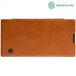 Nillkin Qin Series кожаный чехол книжка для Sony Xperia L1 - Коричневый 