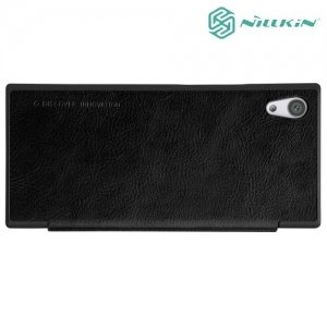 Nillkin Qin Series кожаный чехол книжка для Sony Xperia XA1 - Черный 