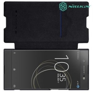 Nillkin Qin Series кожаный чехол книжка для Sony Xperia XA1 Ultra - Черный 