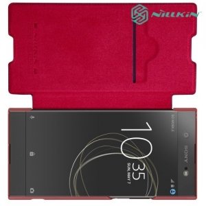 Nillkin Qin Series кожаный чехол книжка для Sony Xperia XA1 Ultra - Красный 