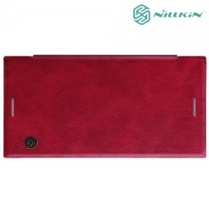 Nillkin Qin Series кожаный чехол книжка для Sony Xperia XZ1 - Красный 