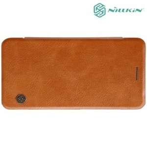 Nillkin Qin Series кожаный чехол книжка для Xiaomi Mi 6 - Коричневый 