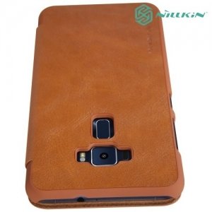 Nillkin Qin Series кожаный чехол книжка для Asus Zenfone 3 ZE552KL - Коричневый 