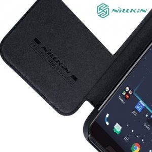 Nillkin Qin Series кожаный чехол книжка для HTC 10 / 10 Lifestyle - Черный 
