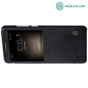Nillkin Qin Series кожаный чехол книжка для Huawei Mate 9 - Черный 