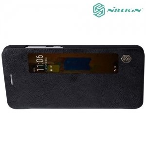 Nillkin Qin Series кожаный чехол книжка для Huawei Mate 9 Pro - Черный 
