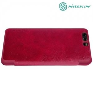 Nillkin Qin Series кожаный чехол книжка для Huawei P10 - Красный 