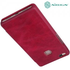 Nillkin Qin Series кожаный чехол книжка для Huawei P9 lite - Красный 