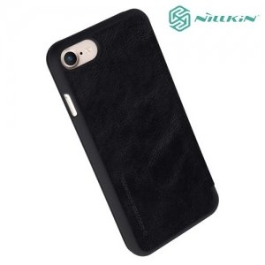 Nillkin Qin Series кожаный чехол книжка для iPhone 8/7 - Черный 