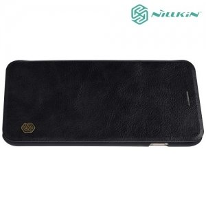 Nillkin Qin Series кожаный чехол книжка для iPhone 8 Plus / 7 Plus - Черный 